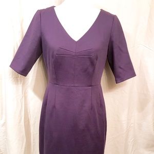 Jones New York Purple V-Neck Dress